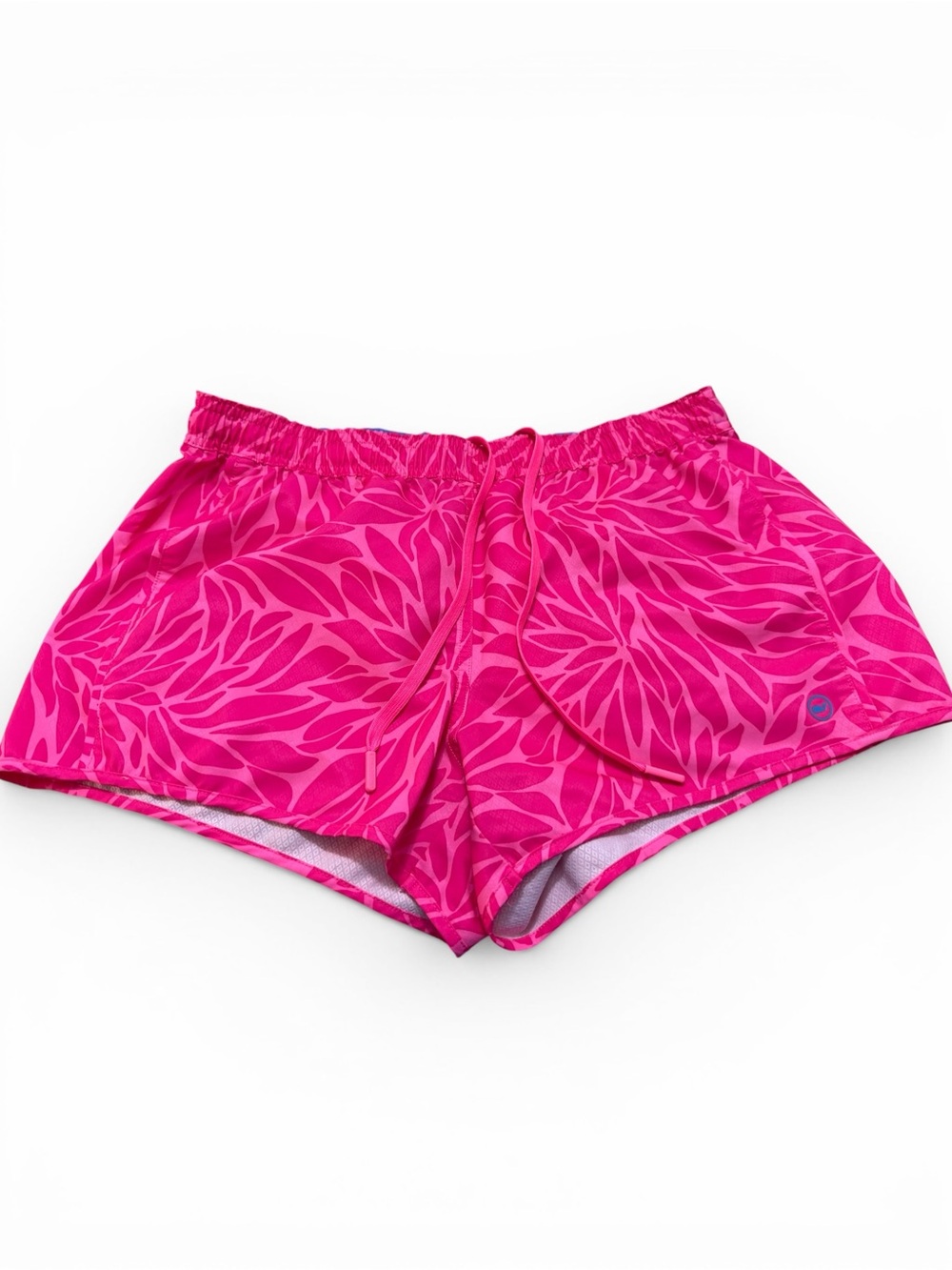 Vineyard Vines Hot Pink Leaf-Print Athletic Shorts